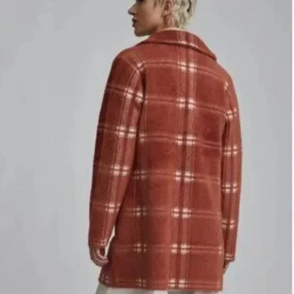 🍂🧡 Anthropologie NVLT Plaid Jacket • Rust/Terracotta Medium NWT • MSRP $269 - Picture 2 of 9